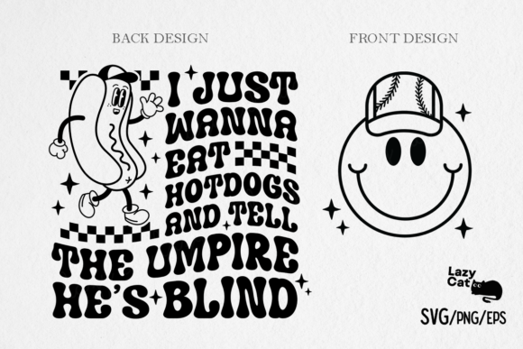 Baseball Hotdogs Funny Tshirt SVG Graphics for Crafts