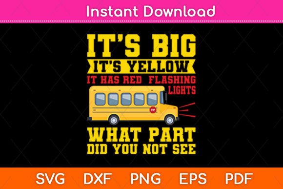Big Yellow School Bus Driver Graphics for Crafts