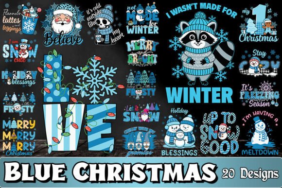 Blue Christmas SVG Bundle