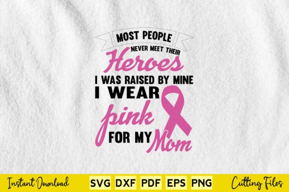 Breast Cancer Awareness Love Heart Pink Graphics for Crafts