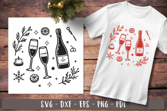 Christmas Cheers Graphics for Crafts and Branding