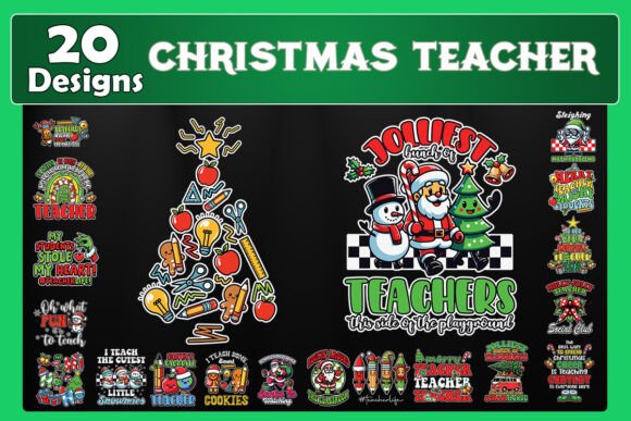 Christmas Teacher SVG Bundle Graphics for Crafts