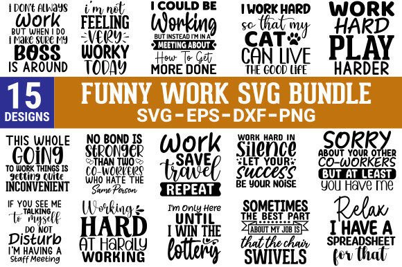 Funny Work Graphics for Crafts