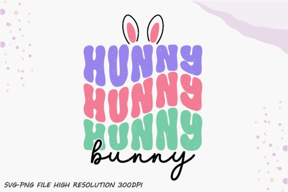 Hunny Bunny Retro PNG Sublimation Graphics for Crafts