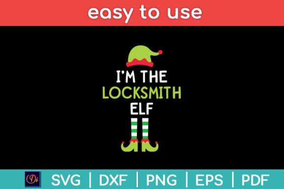 Locksmith Elf Christmas Pajama Graphics for Crafts
