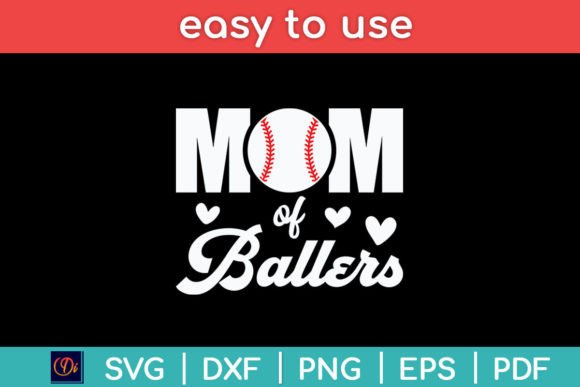 Mom Of Ballers Funny Baseball Svg Design