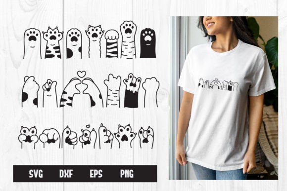 Paws Cute Cats SVG for Graphics and Crafts