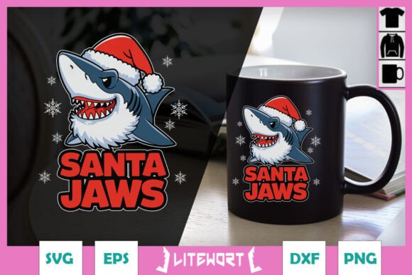 Santa Jaws Graphics for Crafts