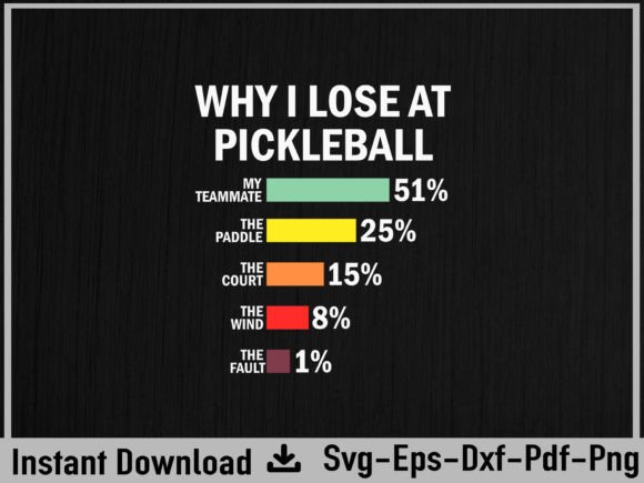 Why I Lose at Pickleball Svg for Crafts and Graphics